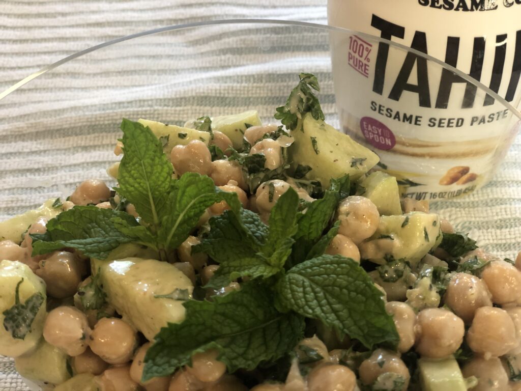 Chickpea cucumber salad