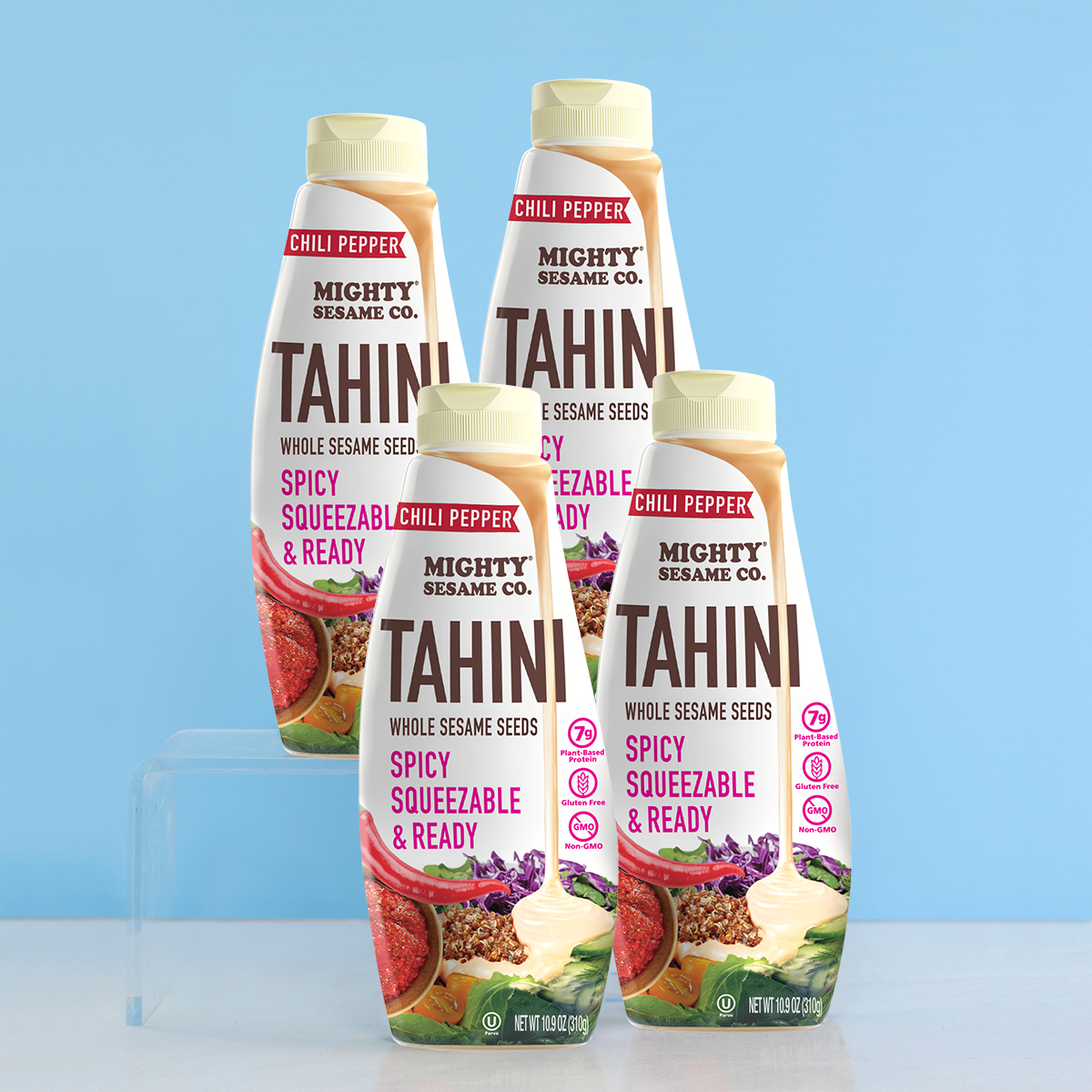 Chili Pepper Tahini Squeeze Bottle from Mighty Sesame Co.
