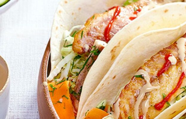 Fish Tacos with Tahini and Siracha