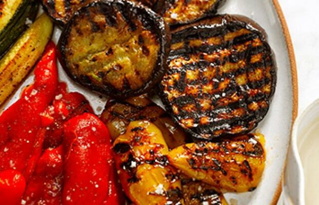 Grilled Summer Vegetables with Tahini Sauce
