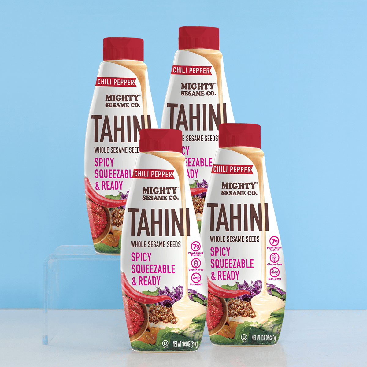 Chili Pepper Tahini Squeeze Bottle from Mighty Sesame Co.