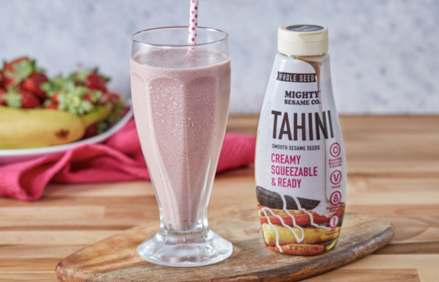 Tahini Strawberry Banana Smoothie