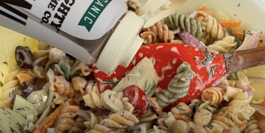 Greek Pasta Salad with Tahini