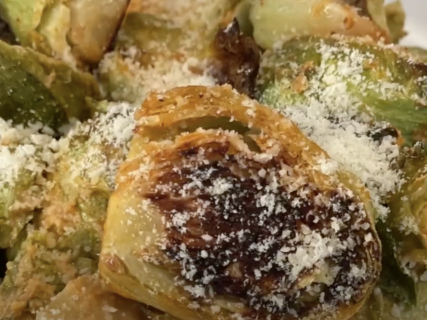 Roasted Tahini Brussel Sprouts