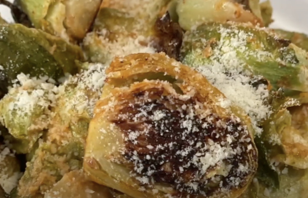 Roasted Tahini Brussel Sprouts