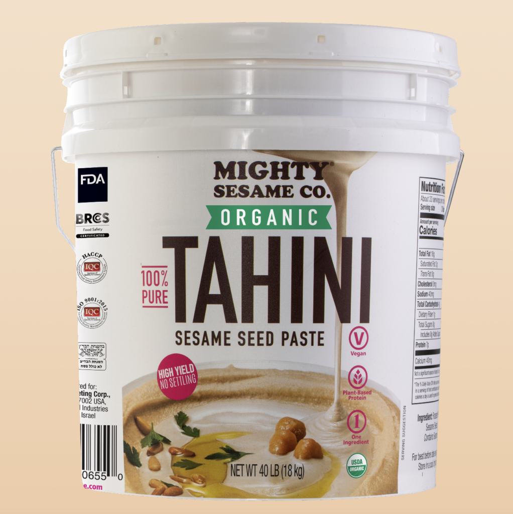 40lb Organic Tahini Bulk Tub | Mighty Sesame Co.