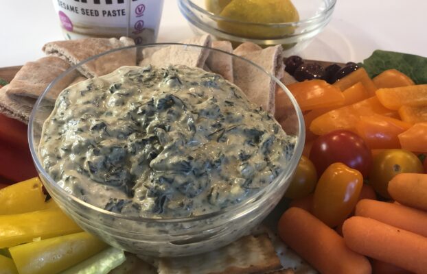 Creamy Swiss Chard Tahini Dip