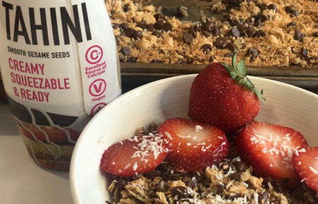 Decadent Chocolate Tahini Granola