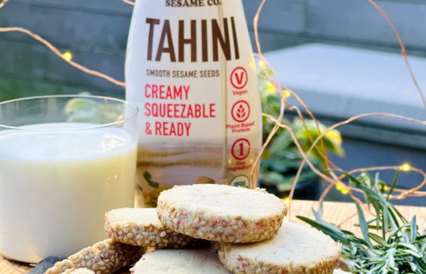 Tahini Shortbread Holiday Cookies