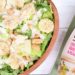 cesar salad made with mighty sesame tahini dressing