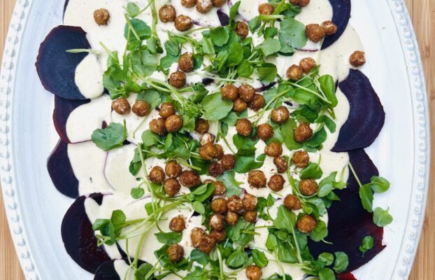 Beet Salad and Creamy Tahini Dressing by George Duran