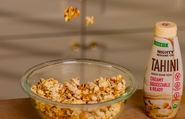 Sweet & Salty Tahini Popcorn