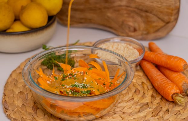 Simple Carrot Salad with Tahini Dressing Recipe