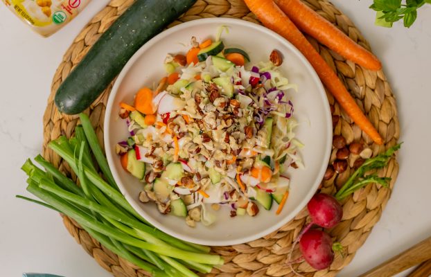 Refreshing Summer Slaw with Mighty Sesame Tahini Dressing