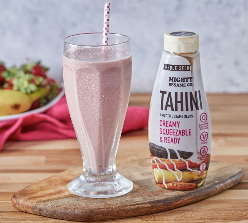 Tahini Strawberry Banana Smoothie